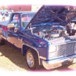 Blue Antique Truck - Passenger Side