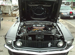 Mustang Hood Popped - Engine